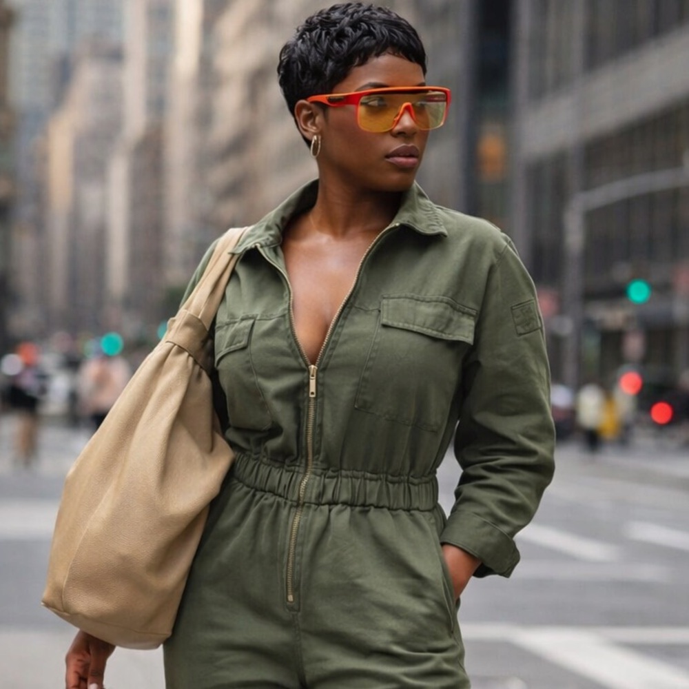 Oversized Orange Shield Sunglasses Yellow Tint Futuristic Wraparound Geo Frame